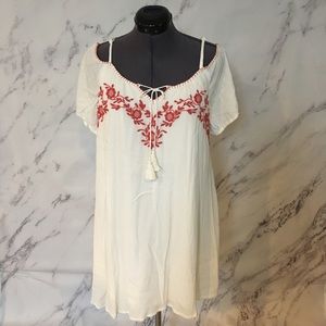 NWT T.j. Maxx White T-Shirt Dress Sz L